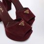 Prada Bordeaux Hoge Hakken Pumps - Thumbnail 2