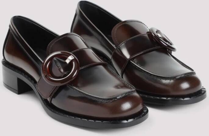 Prada Bruine Loafer Schoenen voor Vrouwen