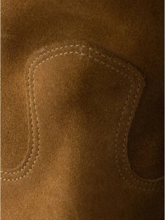 Prada Bruine Zijde & Nylon Laarzen