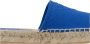 Prada Canvas Slip-On Espadrilles met Leren Patch Blue Dames - Thumbnail 7