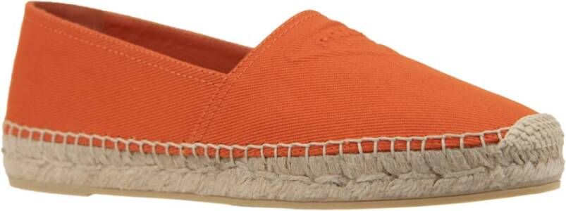 Prada Canvas Slip-On Espadrilles Orange Dames