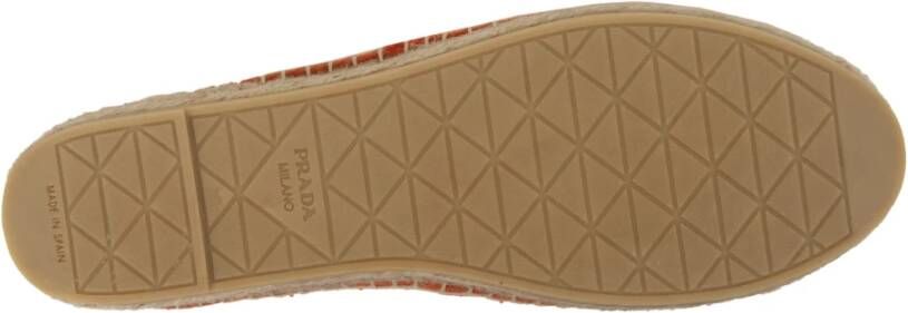 Prada Canvas Slip-On Espadrilles Orange Dames