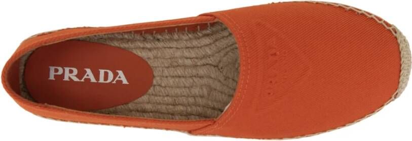 Prada Canvas Slip-On Espadrilles Orange Dames