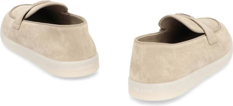 Prada Chamois Suède Loafers met Rubberen Zool