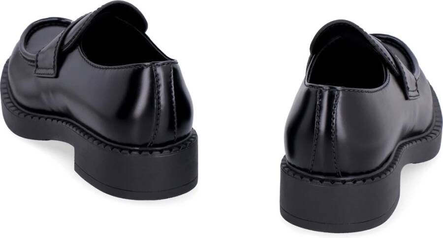 Prada Chocolade Loafer Schoenen Black Heren