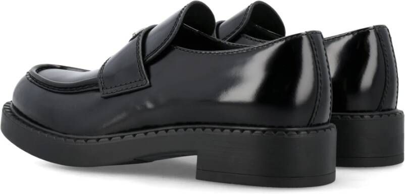 Prada Chocolade Loafer Schoenen Black Heren