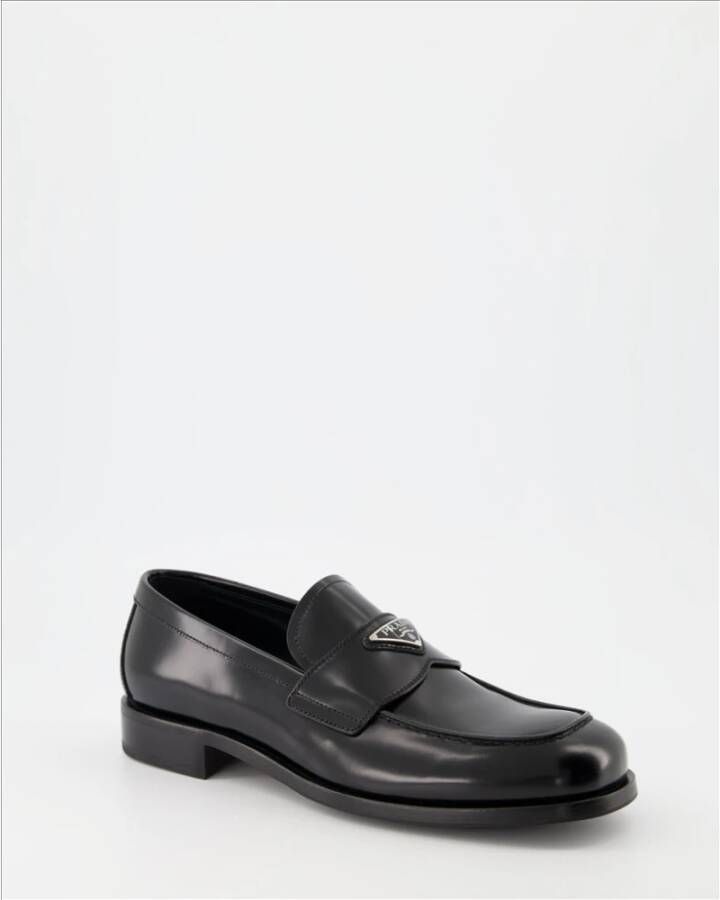 Prada Mocassins met driehoekig logo Black Heren - Foto 4