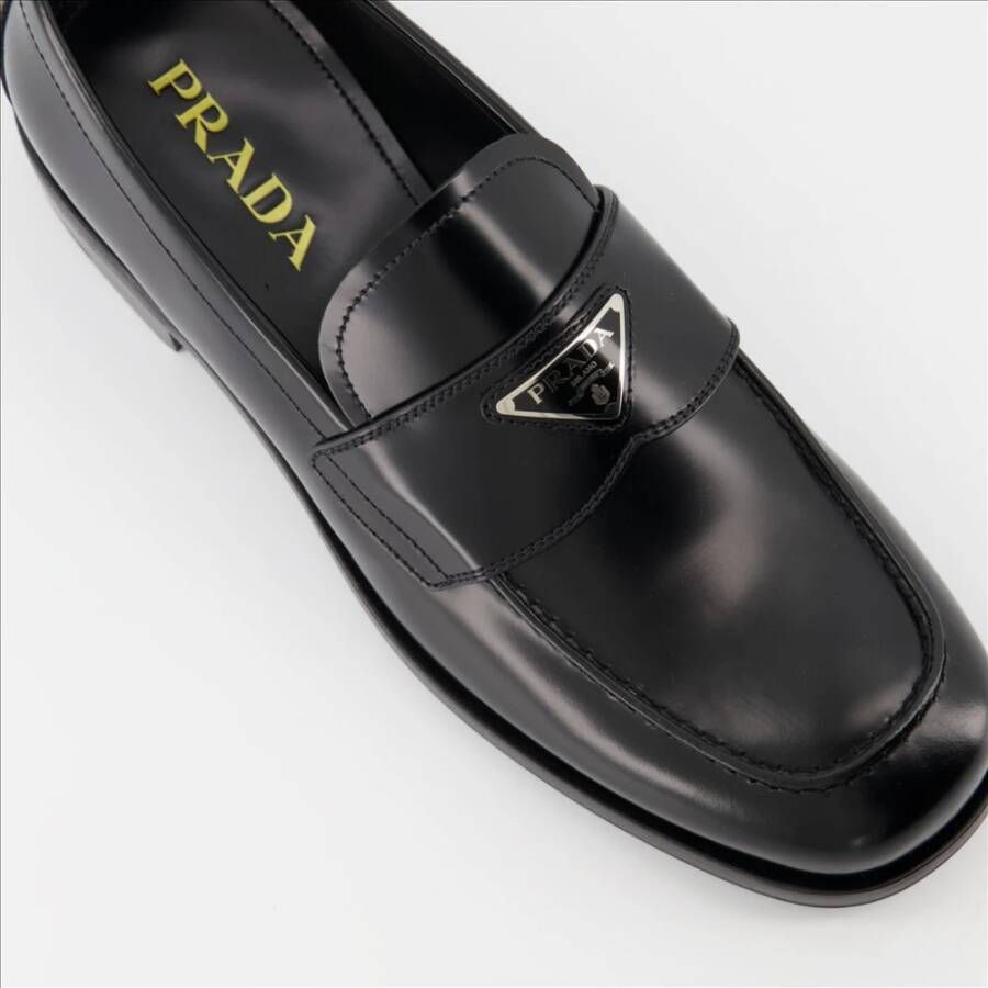 Prada Mocassins met driehoekig logo Black Heren - Foto 7