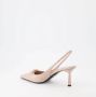Prada Pumps & high heels Brushed Leather Slingsback Pumps in poeder roze - Thumbnail 10