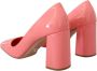 Prada Roze Patentleren Blokhakken Pumps Klassiek Pink Dames - Thumbnail 12