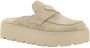 Prada Elegante Suède Loafers Muiltjes met Sleehak Beige Dames - Thumbnail 3
