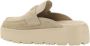 Prada Elegante Suède Loafers Muiltjes met Sleehak Beige Dames - Thumbnail 4