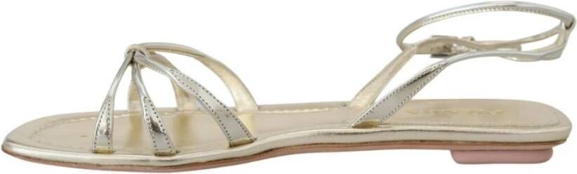 Prada Flat Sandals Gray Dames