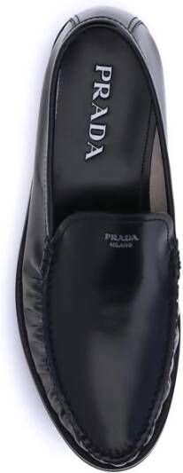 Prada Geborsteld leren loafers