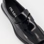 Prada Gestoffeerde Lederen Loafers Black Dames - Thumbnail 5