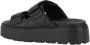 Prada Gewatteerde Lamsskin Sleehak Sandalen met Velcro Straps Black Dames - Thumbnail 4