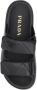Prada Gewatteerde Lamsskin Sleehak Sandalen met Velcro Straps Black Dames - Thumbnail 5