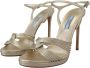 Prada Gouden Leren Enkelband Stiletto Sandalen Yellow Dames - Thumbnail 5