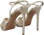 Prada Gouden Leren Enkelband Stiletto Sandalen Yellow Dames - Thumbnail 6