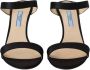 Prada Zwarte Leren Stiletto Hakken Open Teen Schoenen Black Dames - Thumbnail 9