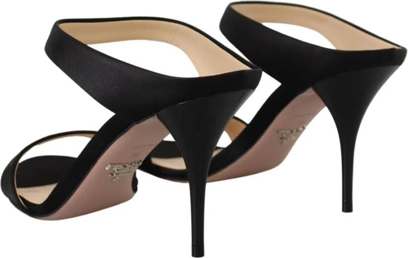 Prada Heeled Mules Black Dames