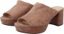 Prada Suede Sandalen met Blokhak Brown Dames - Thumbnail 4