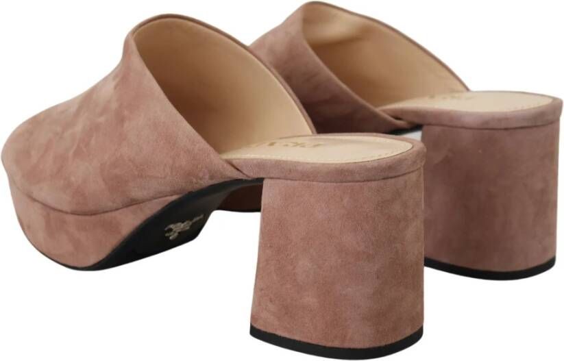 Prada Heeled Mules Brown Dames