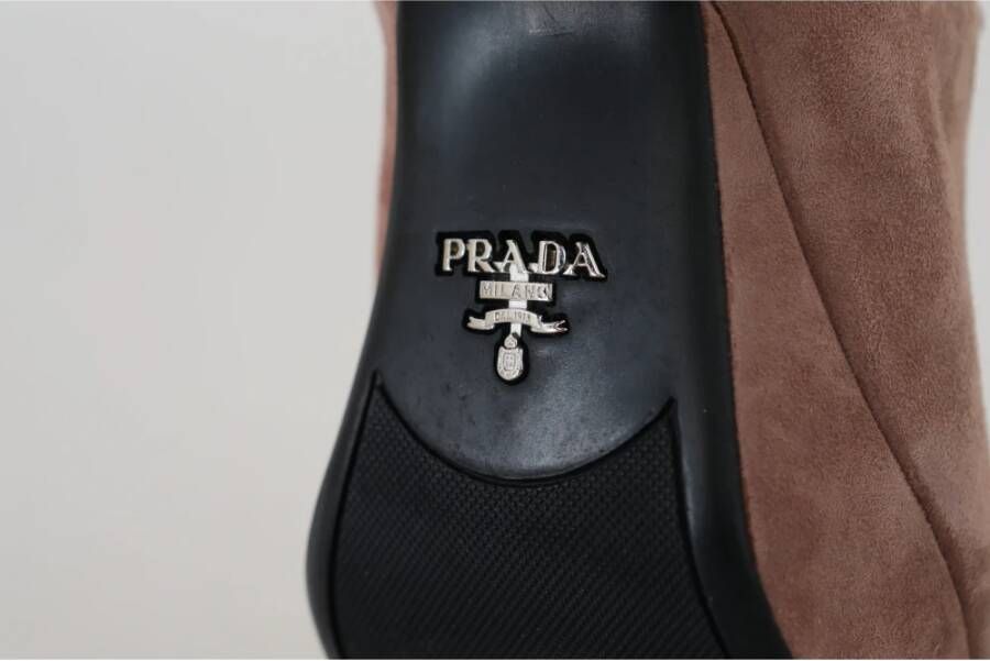 Prada Heeled Mules Brown Dames