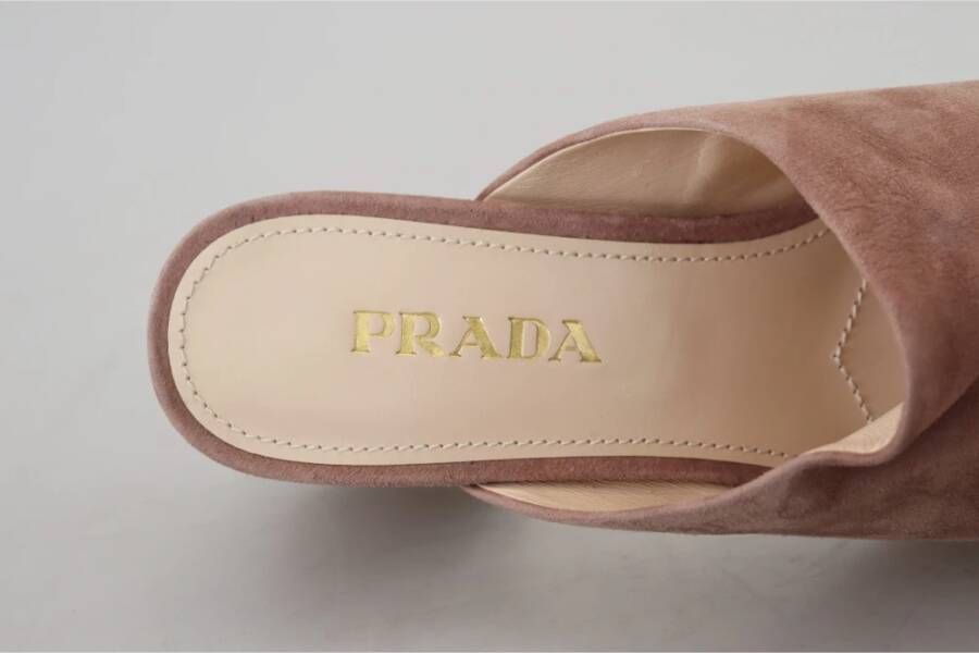 Prada Heeled Mules Brown Dames