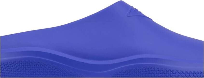 Prada Heren Rubberen Instap Pantoffels Blue Heren