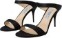 Prada Zwarte Leren Stiletto Hakken Open Teen Schoenen Black Dames - Thumbnail 23