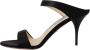 Prada Zwarte Leren Stiletto Hakken Open Teen Schoenen Black Dames - Thumbnail 25