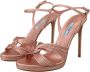 Prada Leren Stiletto Sandalen met Enkelbandje Brown Dames - Thumbnail 2