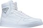 Prada Hoge Top Leren Sneakers voor Mannen White Heren - Thumbnail 5