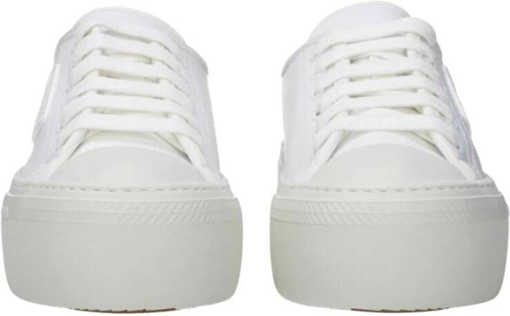 Prada Katoenen Sneakers met Leren Binnenzool