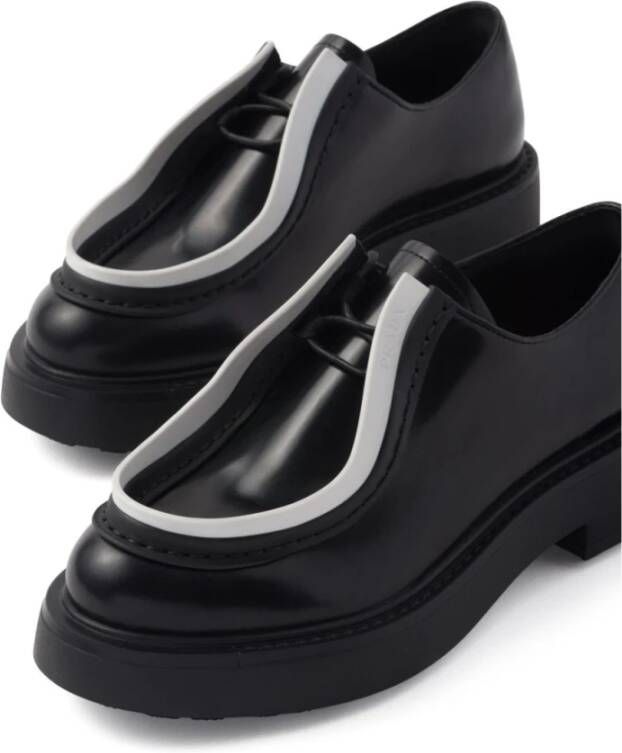 Prada Laced Shoes Black Dames