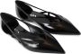Prada Ballerinas Cut Out Leather Ballerinas in zwart - Thumbnail 3