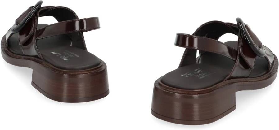 Prada Leren Gesp Sandalen