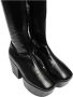 Prada Leren Plateau laarzen met Logodetail Black Dames - Thumbnail 3