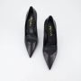 Prada Zwarte Leren Pumps met Puntige Neus Black Dames - Thumbnail 7