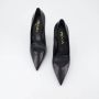 Prada Zwarte Leren Pumps met Puntige Neus Black Dames - Thumbnail 5