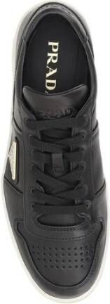 Prada Leren sneakers met geëmailleerde badge