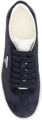 Prada Leren sneakers met suède details