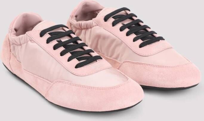 Prada Leren Sneakers Nude & Neutrals