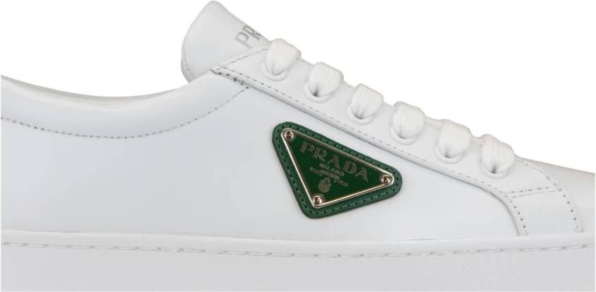 Prada Leren Vetersneakers voor Dames