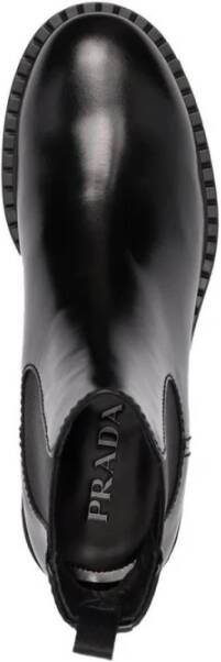 Prada Luxe Chelsea Boots met Elastische Inzetstukken