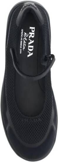 Prada Mesh Ballerina met Velcro Strap