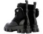 Prada Monolith Brushed Leather And Nylon Combat Boots Black Heren - Thumbnail 3