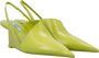 Prada Verhoog je schoenenspel met leren pumps Groen Dames - Thumbnail 2