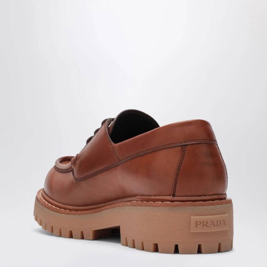 Prada Platte schoenen Brandy Lage Veters